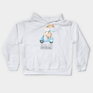 never stop exploring Kids Hoodie